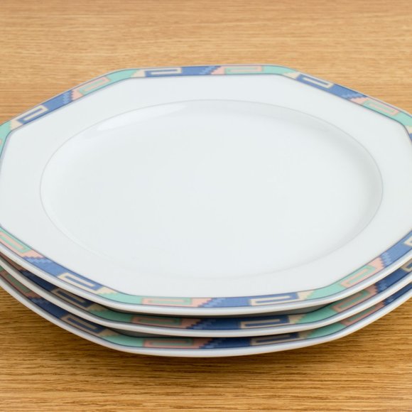 Christopher Stuart Southwest Y0002 8" Dessert Salad Plates - Set of 3 Plates - Picture 1 of 3